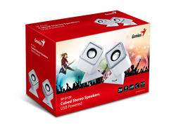 Genius SP-D120 Cube Design 2 W USB 2 Channel Speaker, White